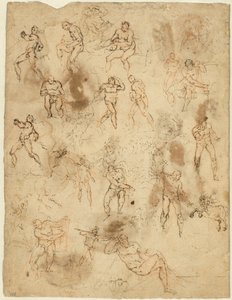 Studies of Figures (verso) by Ambrogio Figino
