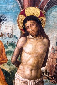 The Flagellation of Christ by Ambrogio da Fossano (c.1460-1523) (circle of)