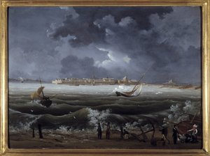 Saint Malo by Louis Garneray, circa 1820 by Ambroise Louis Garneray