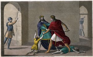 Childebert I Let Clotaire Slaughter the Children of Their Brother Clodomir, King of Orleans, Whose States They Share by Ambroise Tardieu