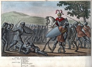 Eudes (Odon) (860 - 898), the Carolingian dynasty, led the Battle against the Normans and victoriously defended Paris (885 - 887) - Designed and engraved by Ambroise Tardieu in 1825 by Ambroise Tardieu