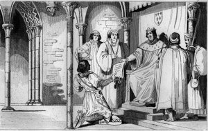 In 1327, Charles IV the Bel (1294-1328) eriges the seigneury of Bourbon in favour of the grandson of Robert de Clermont and grandson of Saint-Louis, Louis I by Ambroise Tardieu