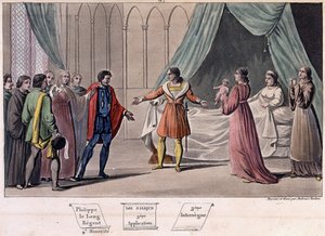 John I posthumous (1316-1316), was born king and died after 6 days - Designed and engraved by Ambroise Tardieu in 1825