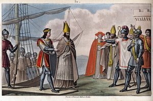Louis IV of Overseas (921-954), Carolingian dynasty. He was brought back from England to France by Guillaume, Archbishop of Sens, to regain under the tutelage of Hugues the Great - Drawn and engraved by Ambroise Tardieu in 1825 by Ambroise Tardieu
