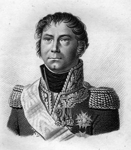 Portrait of General Becker who escorted Napoleon I in 1815 to the place of his boarding for St. Helena after the 100 days. in Portraits des Généraux Français. Engraved by Ambroise Tardieu in 1818. Stella Collection by Ambroise Tardieu