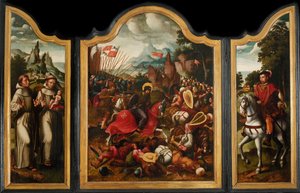 The Battle of Clavijo, ca 1525-1550 by Ambrosius Benson