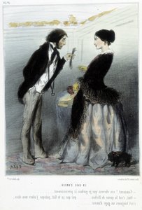 A Token of Love (caricature) - in “Madeleines” by Cham, v.1870-1880 by Amédée de Noé