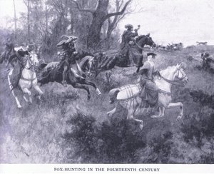 Fox hunting in the fourteenth century by Amedee Forestier