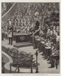 Grand Masonic Gathering in the Royal Albert Hall in Honour of the Queen