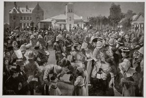 The British Occupation of Bloemfontein - An Evening Concert in Market Square by the Pipes of the Highland Brigade