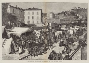 The Earthquake on the Riviera, Encampment in the Place des Carmes, Mentone