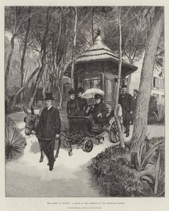 The Queen at Hyeres, a Drive in the Gardens of the Hermitage Hotel