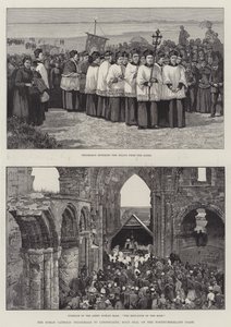 The Roman Catholic Pilgrimage to Lindisfarne, Holy Isle, on the Northumberland Coast