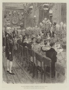 The Royal Marriage at Berlin, Banquet at the Royal Palace by Amedee Forestier