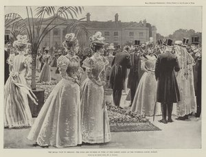 The Royal Visit to Ireland, the Duke and Duchess of York at the Garden Party at the Viceregal Lodge, Dublin by Amedee Forestier