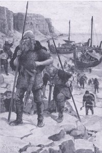 The Vikings Find America, from My Magazine, Published 1922 by Amedee Forestier