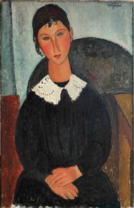 Elvire with the White Collar, 1917-1918 by Amedeo Modigliani