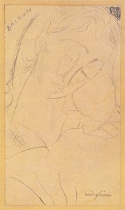 Head - Bairon by Amedeo Modigliani