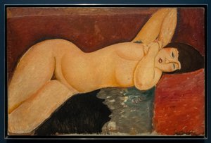 Reclining Female Nude with Intertwined Hands by Amedeo Modigliani