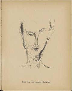 Portrait of Hans Arp, 1916 by Amedeo Modigliani