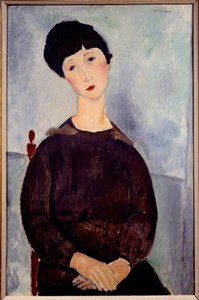 Portrait of a Sitting Brown Girl by Amedeo Modigliani