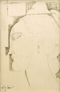 Head of a Woman by Amedeo Modigliani
