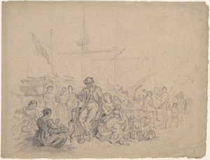 Dockside Scene by American 19th Century