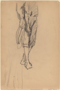 Partial Sketch of a Boy in Knickers by American 19th Century