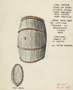 Oval Water Cask by American 20th Century