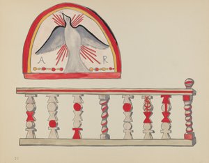 Plate 10: Holy Ghost Lunette: From Portfolio "Spanish Colonial Designs of New Mexico" by American 20th Century