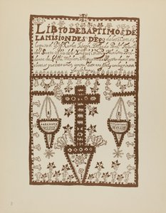 Plate 2: Jemez Book of Baptisms: From Portfolio "Spanish Colonial Designs of New Mexico"