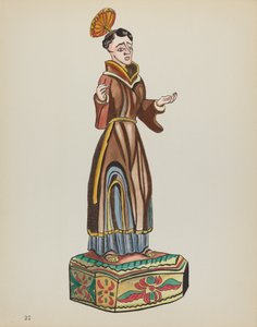 Saint Anthony: From Portfolio Spanish Colonial Designs of New Mexico (Plate 37)
