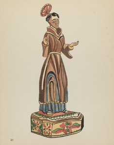 Plate 37: St. Anthony Bulto: From Portfolio "Spanish Colonial Designs of New Mexico"
