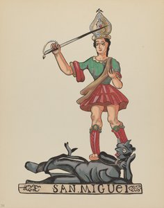 Plate 38: St. Michael: From Portfolio "Spanish Colonial Designs of New Mexico"