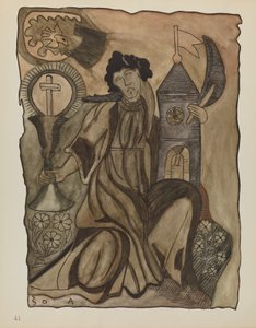 Plate 41: Saint Barbara: From Portfolio 