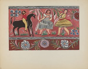Plate 42: Painted Chest Design: From Portfolio "Spanish Colonial Designs of New Mexico"