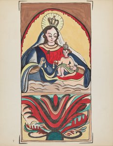 Plate 7: Our Lady of Mt. Carmel (From Portfolio "Spanish Colonial Designs of New Mexico")