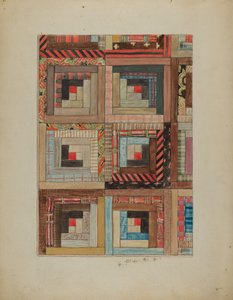 Quilted Pieces - Squares by American 20th Century