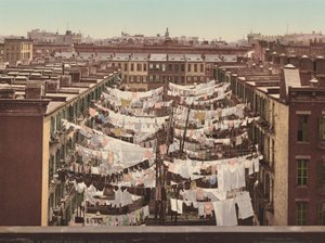 A Monday Washing, New York City by American 20th Century, Detroit Photographic Company