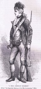 A real American rifleman, illustration from Cassells History of the United States by American English school