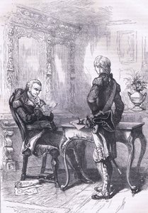 Lafayette and Washington, illustration from Cassells History of the United States published by Cassell, Petter & Galpin, c.1900 by American English school