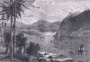 The Hudson Highlands, illustration from Cassells History of the United States by American English school