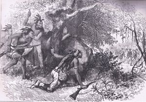 Treachery of the Cherokees 1760 by American English school