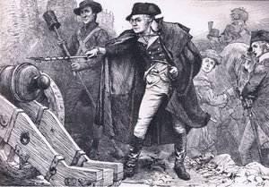 Washington at the siege of Yorktown by American English school