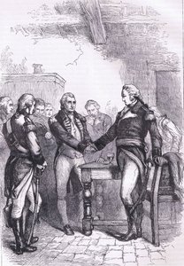 Washington taking leave of his old comrades, illustration from Cassells History of the United States by American English school