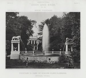 Fountain in Park of Schloss Klein-Glienicke, Potsdam, Prussia