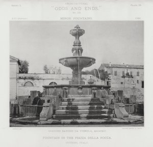 Fountain in the Piazza Della Rocca, Viterbo, Italy by American Photographer (after)