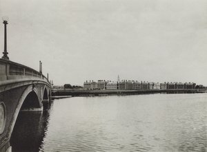 Harvard University: John W Weeks Bridge and Graduate School of Business Administration by American Photographer (after)