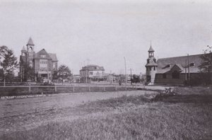 Old Orchard Beach, Maine: Town Hall and Public Library; Post office; St Margaret