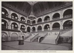 Philadelphia: Central Court and Stairways, Drexel Institute by American Photographer (after)